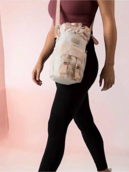Logilates Handbags - Pale Pink Bucket Crossbody Bag with Adjustable Strap